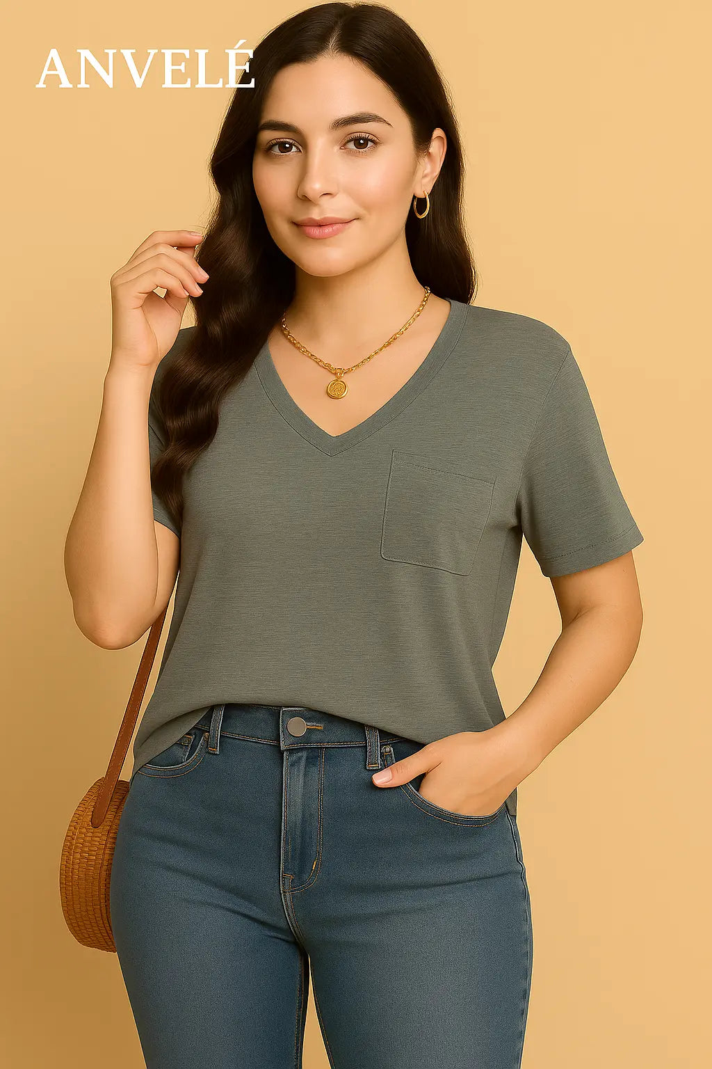 V-Neck Pocket T-Shirt